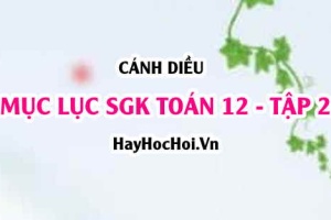 Mục lục SGK Toán 12 tập 2 Cánh diều - Lý thuyết và bài tập Toán 12 tập 2 Cánh diều